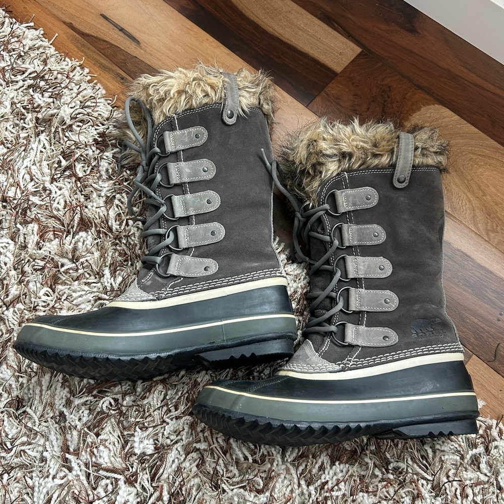 Sorel Joan of Arctic Women's Waterproof Boot Size 10 Quarry Black
